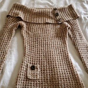 Women's off shoulder sweater